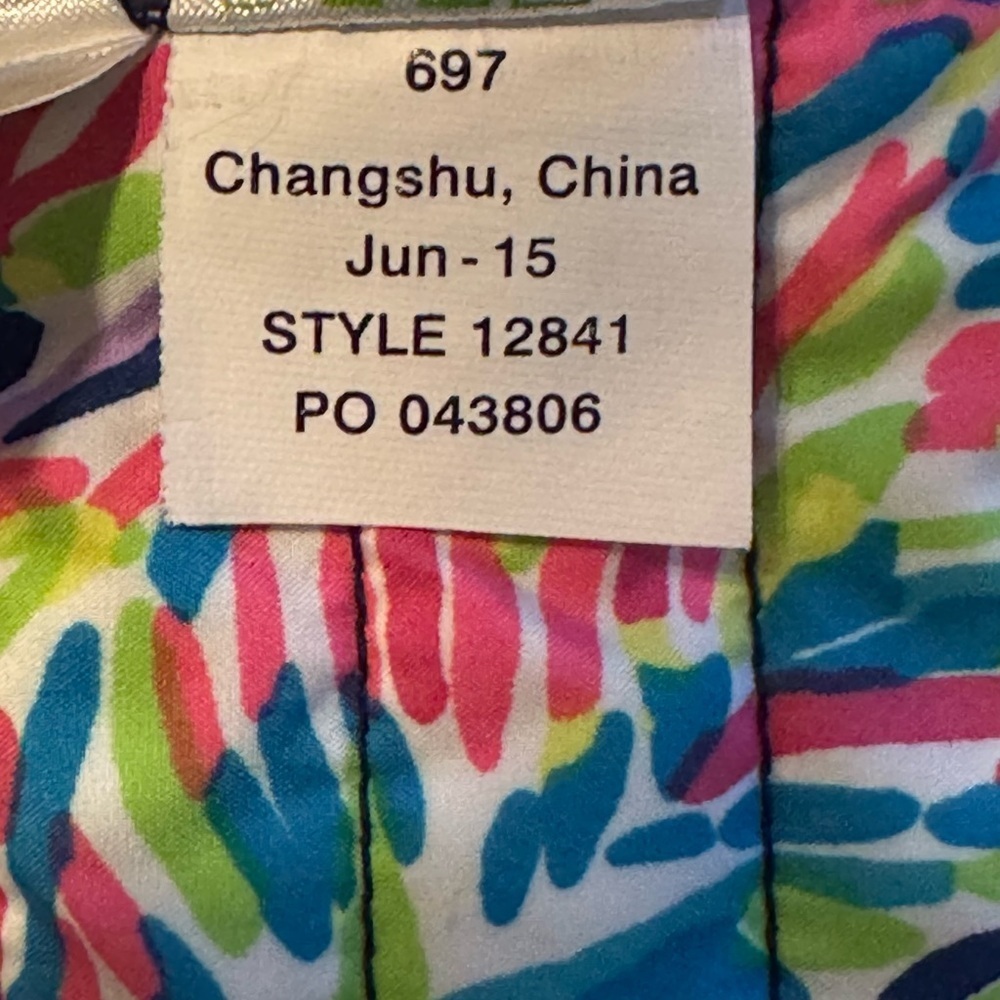 Lilly Pulitzer Quilted Vest - Palm Reader Blake size small - Picture 8 of 10